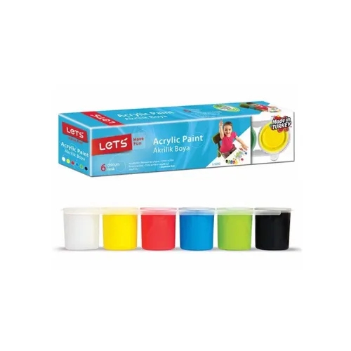 LET S AKRİLİK BOYA 25ml. 6 RENK ANA RENKLER