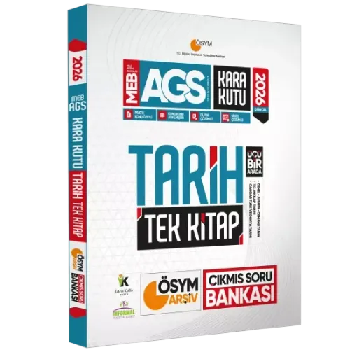 Kara Kutu Yayınları 2026 MEB-AGS Tarihin Kara Kutusu TEK KİTAP ÖSYM Arşiv Çıkmış Soru Bankası