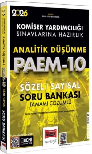 Yargı Yayınları 2026 PAEM Komiser Yardımcılığı Sınavlarına Hazırlık Analitik Düşünme Sözel-Sayısal Soru Bankası
