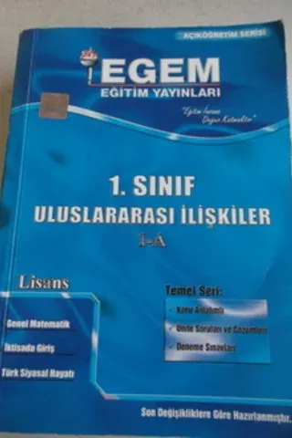 1. Sınıf Uluslararası İlişkiler