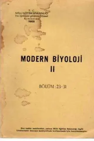 Modern Biyoloji II Labaratuvar 23-31