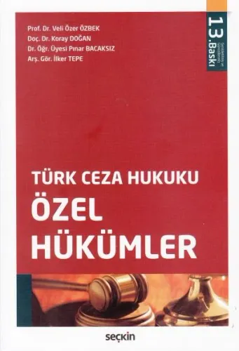Türk Ceza Hukuku Özel Hükümler