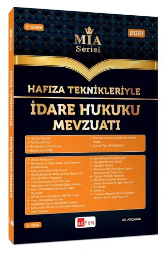 Akfon Yayınları Hafıza Teknikleriyle İdare Hukuku Mevzuatı MİA Serisi