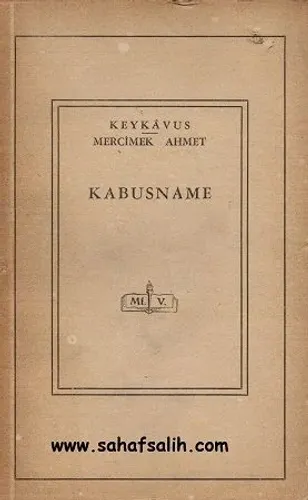Kabusname - Keykavus - Mercimek Ahmet 1944 Baskı