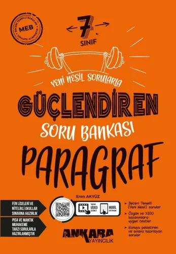 Ankara Yayıncılık 7. Sınıf Paragraf Güçlendiren Soru Bankası