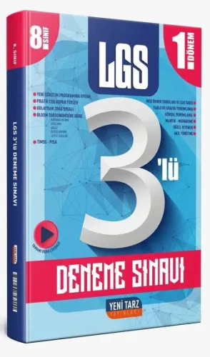 Yeni Tarz Yayınları 8. Sınıf LGS 3 lü Deneme