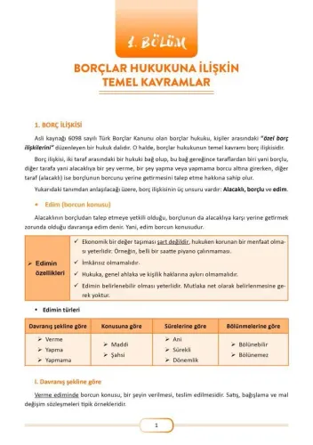 İmtiyaz Borçlar Hukuku Genel Hükümler - Özel Hükümler