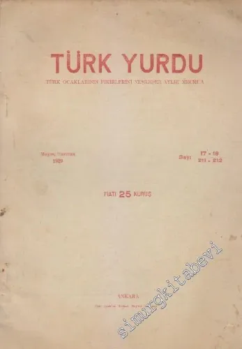 Türk Yurdu - Türk Ocaklarının Fikirlerini Neşreder Aylık Mecmua - Sayı