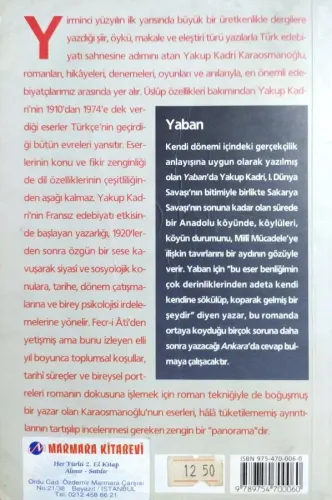 Yaban Bütün Eserleri 1 Yakup Kadri Karaosmanoğlu İletişim