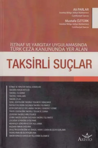 Taksirli Suçlar