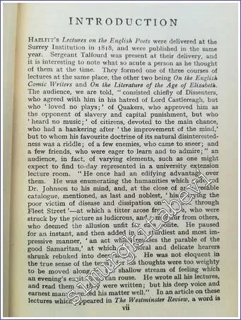 Lectures on English Poets : The Spirity of the Age