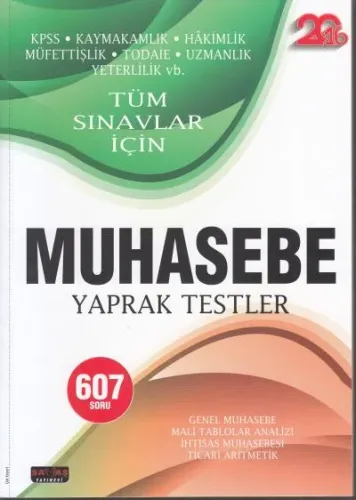 Muhasebe Yaprak Testler