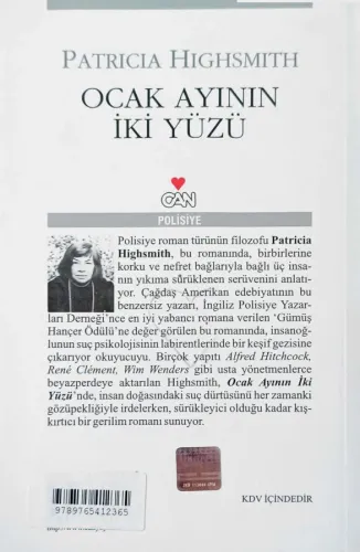 Ocak Ayının İki Yüzü Patricia Highsmith Can Roman