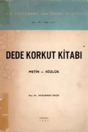 Dede Korkut Kitabı Metin-Sözlük