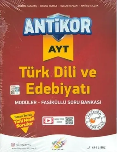 Fdd Yayınları AYT Türk Dili ve Edebiyatı Antikor Modüler Fasiküllü Soru Bankası