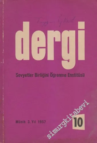 Dergi - Sovyetler Birliğini Öğrenme Enstitüsü - Sayı: 10    Yıl: 3