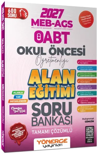 Yönerge Yayınları 2027 ÖABT MEB-AGS Okul Öncesi Öğretmenliği Alan Eğitimi Soru Bankası Çözümlü