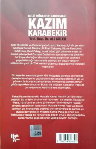Milli Mücadele Kahramanı Kazım Karabekir Yrd.Doç.Dr.Ali Güler Halk Kit
