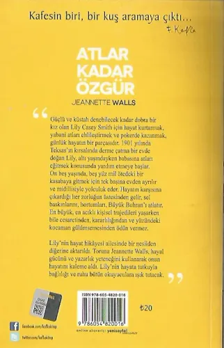 Atlar Kadar Özgür Jeannette Walls Kafka %50 indirimli