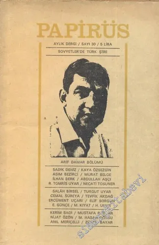 Papirüs Aylık Dergi - Arif Damar - Sayı: 30      Aralık