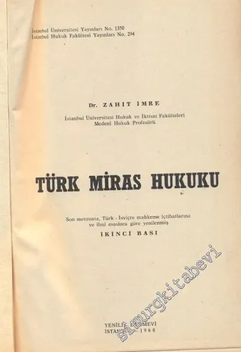 Türk Miras Hukuku  -