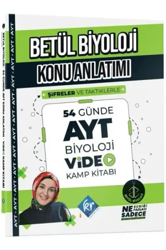 Betül Biyoloji Konu Anlatımı 54 Günde AYT Biyoloji Video Kamp Kitabı