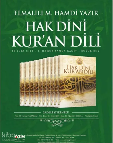 Hak Dini Kur'an Dili (10 Cilt, Büyük Boy, Şamua)