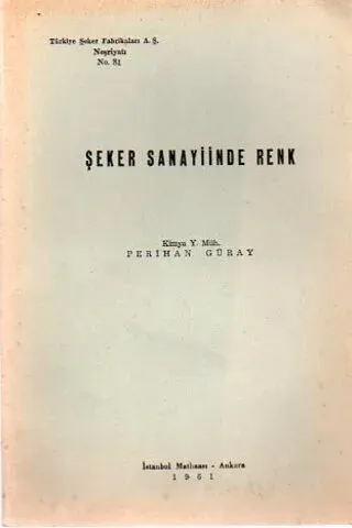 Şeker Sanayiinde Renk