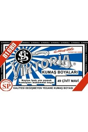 VİKTORİA TOZ KUMAŞ BOYASI ÇİVİT MAVİ 49