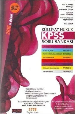 Külliyat Hukuk KPSS Soru Bankası ( 8 Cilt )