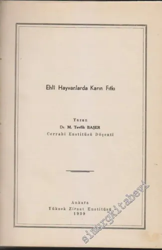 Yüksek Ziraat Ensitüsü Yayını 10 Kitap Bir Ciltte CİLTLİ -        1939
