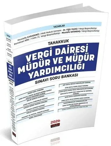 Savaş Yayınları 2026 TAHAKKUK Vergi Dairesi Müdür ve Müdür Yardımcılığ