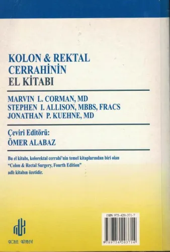 Kolon & Rektal Cerrahinin El Kitabı Marvin L. Corman Nobel %66 indirim