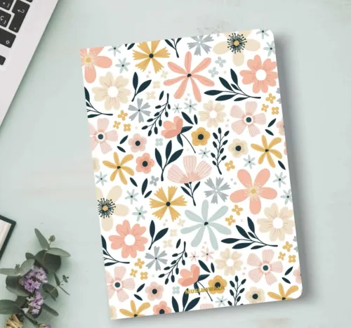 Nergis – Çiçekli – A5 Çizgili Defter
