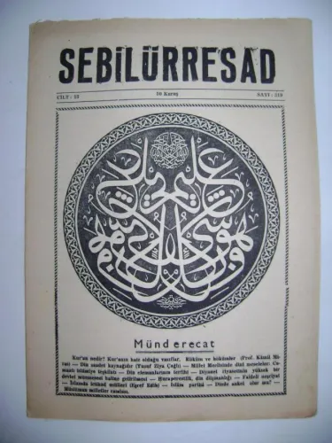 Sebülürreşad Sayı : 319 Cilt : 13 Nisan 1961