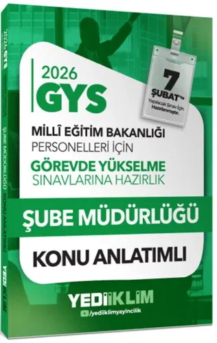 Yediiklim Yayınları 2026 MEB GYS Şube Müdürlüğü Konu Anlatımı