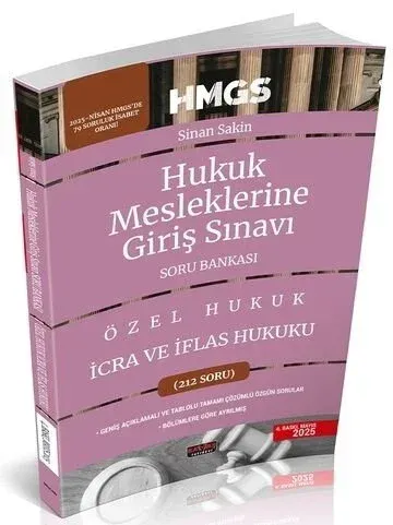 Savaş Yayınları 2025 HMGS İcra ve İflas Hukuku Soru Bankası