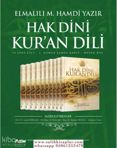 Hak Dini Kuran Dili Türkçe Tefsir Elmalılı Tefsiri 10 Cilt Elmalılı Mu