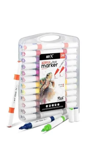 RİCH ART-X AKRİLİK MARKER ÇİFT UÇLU SET 24 RENK