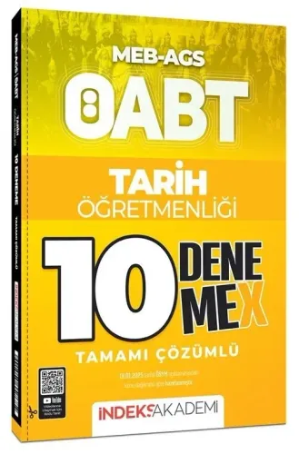 İndeks Akademi 2025 ÖABT MEB-AGS Tarih Öğretmenliği 10 DenemeX Çözümlü