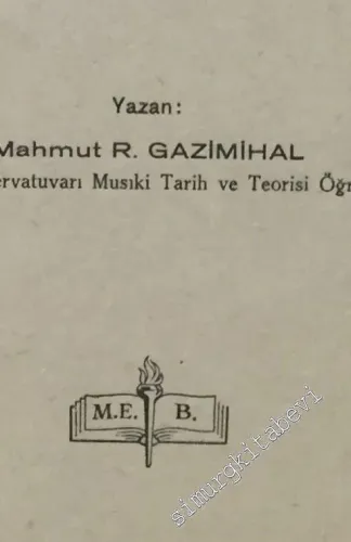 Musıki Sözlüğü -        1961