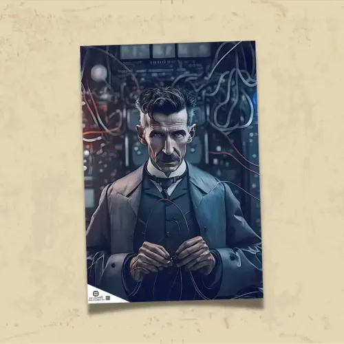 POSTER 0181 - NİKOLA TESLA - KUŞE KAĞIT (33X48)