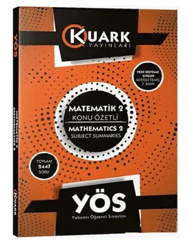 Kuark Yayınları YÖS Matematik 2 Konu Özetli Soru Bankası