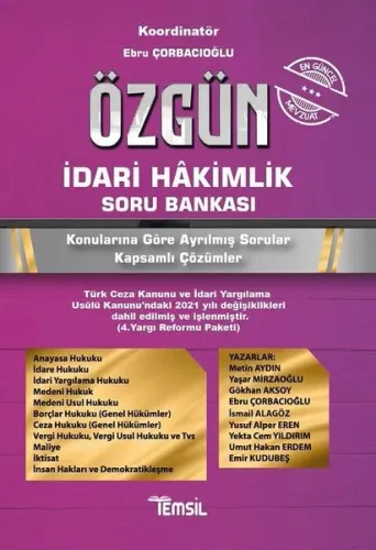 ÖZGÜN İdari Hakimlik Soru Bankası