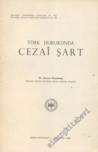 Türk Hukukunda Cezai Şart -
