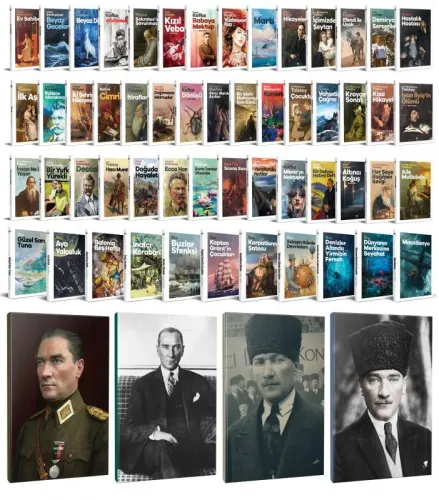 54 Dünya Klasiği ve Atatürk Temalı 64 Sayfa Çizgili Defter Seti -2 - H