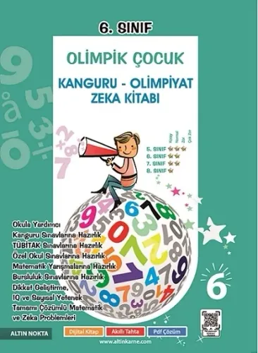 Altın Nokta 6. Sınıf Olimpik Çocuk Kanguru - Olimpiyat Zeka Kitabı Tamamı Çözümlü