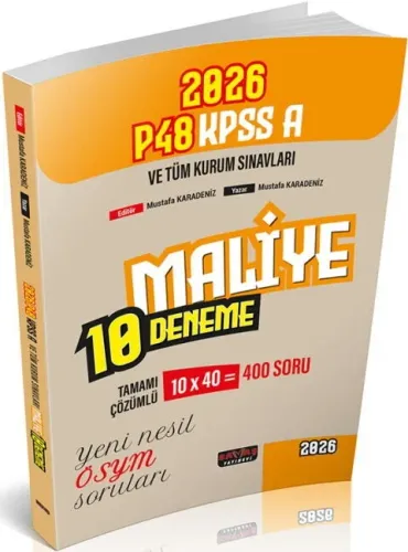 Savaş Yayınları 2026 P48 KPSS A Grubu Maliye 10 Deneme Tamamı Çözümlü