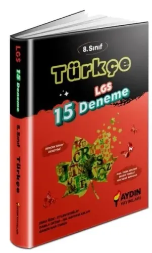 Aydın Yayınları LGS 8. Sınıf Türkçe 15 Deneme
