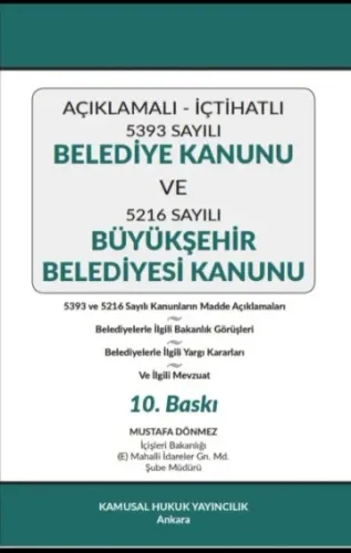 Belediye Kanunu ve Büyükşehir Belediyesi Kanunu